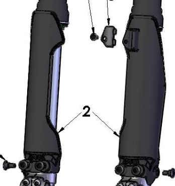 GUARD - FORK - SET CX65 - 2022 and newer black