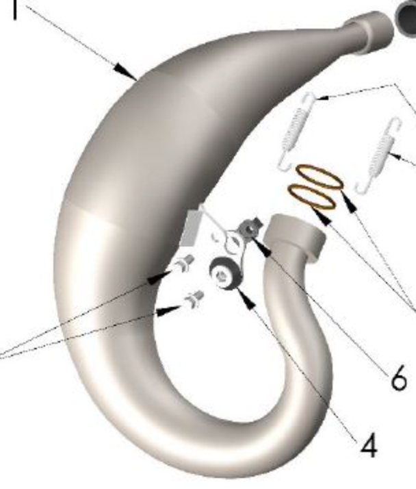 EXPANSION CHAMBER - 2021-2024 KING and FWE CX50 exhaust pipe