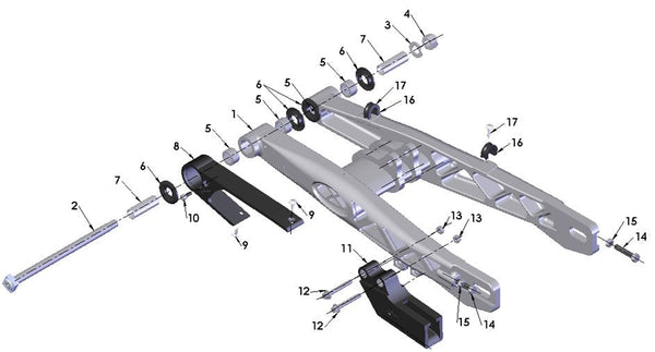 2022 Cobra CX65 - SWINGARM ASSEMBLY