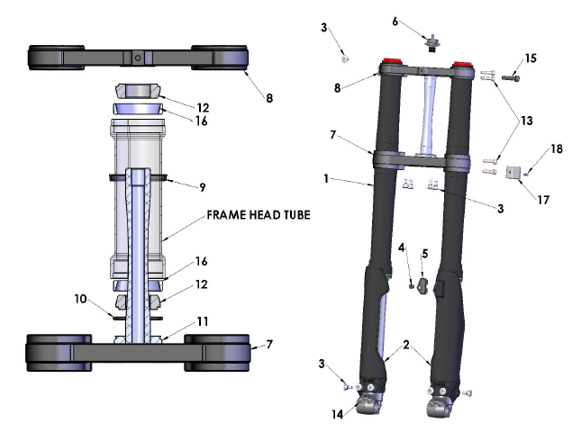 BOLT - STEERING STEM - SMALL DIAMETER - 65 — diagram reference
