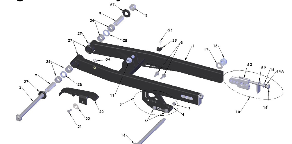 CHAIN GUIDE - COMBINED SLIDER BOTTOM AND INSIDE — diagram reference