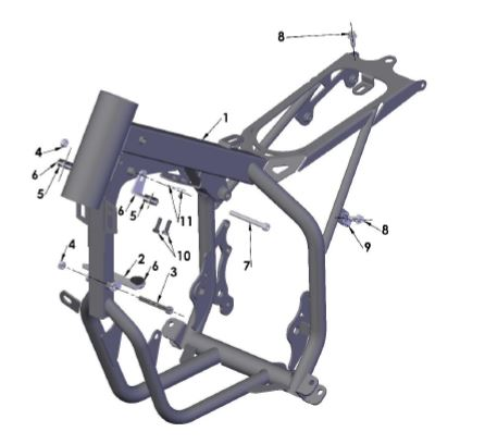 FRAME - GRAY - JR/P3 2019 - NEWER — diagram reference