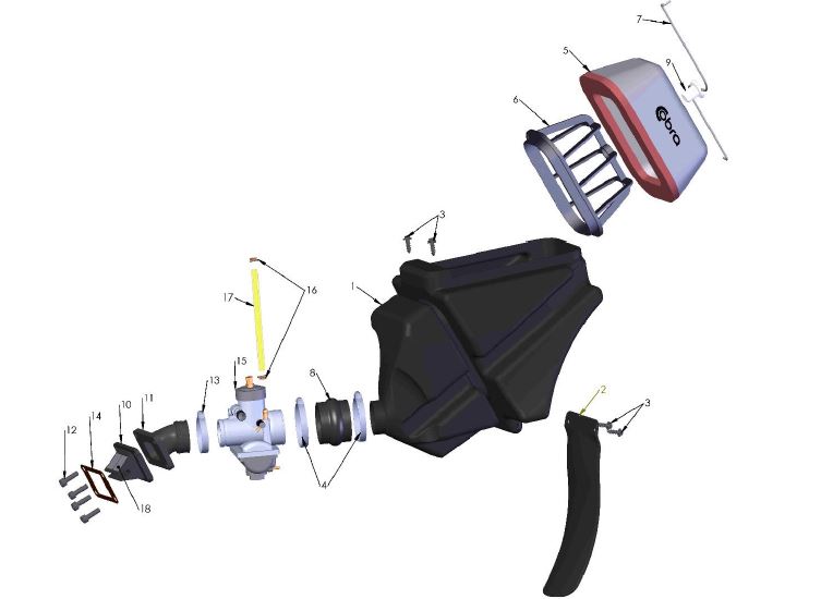 WIRE RETAINER - AIR FILTER — diagram reference