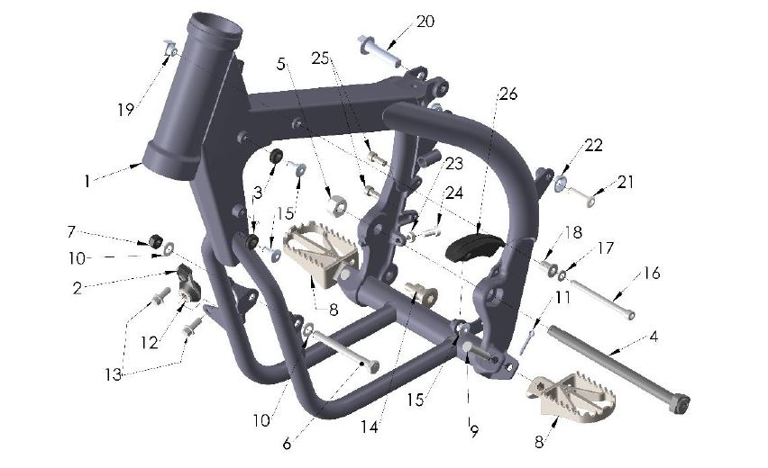FRAME - 2022 -2023 - CX50 FWE KING VENOM — diagram reference