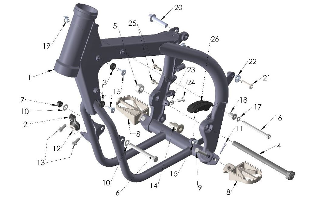 FRAME - 2022 -2023 - CX50 FWE KING VENOM — diagram reference