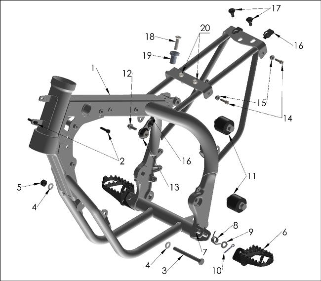 BUSHING - MOUNT - REAR TANK AND SEAT - E3/JR 2025 — diagram reference