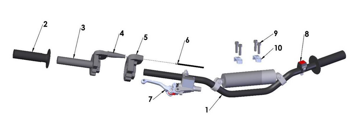 BAR RISER KIT - ADJUSTABLE TALL - FORGED TRIPLE CLAMP — diagram reference