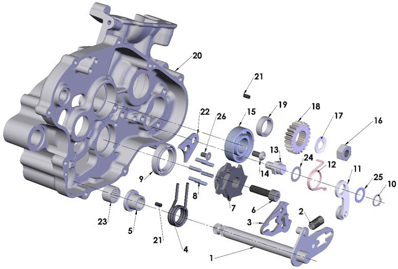 2022 Cobra CX65 - ENGINE - SHIFT MECHANISM
