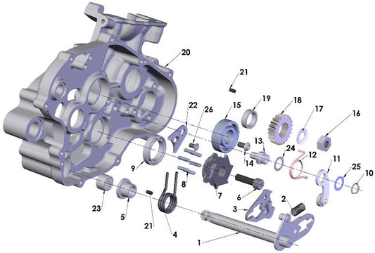 2019 Cobra CX65 - ENGINE - SHIFT MECHANISM