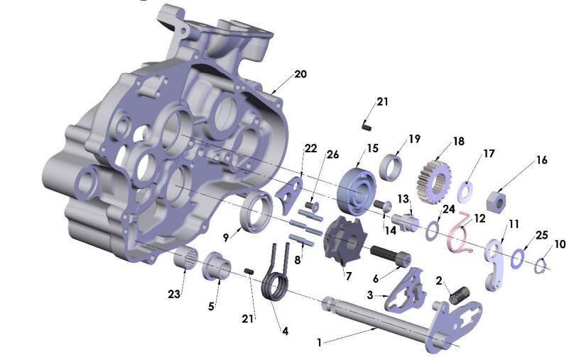 BEARING - NEEDLE - 12.7MM SHIFT SHAFT — diagram reference