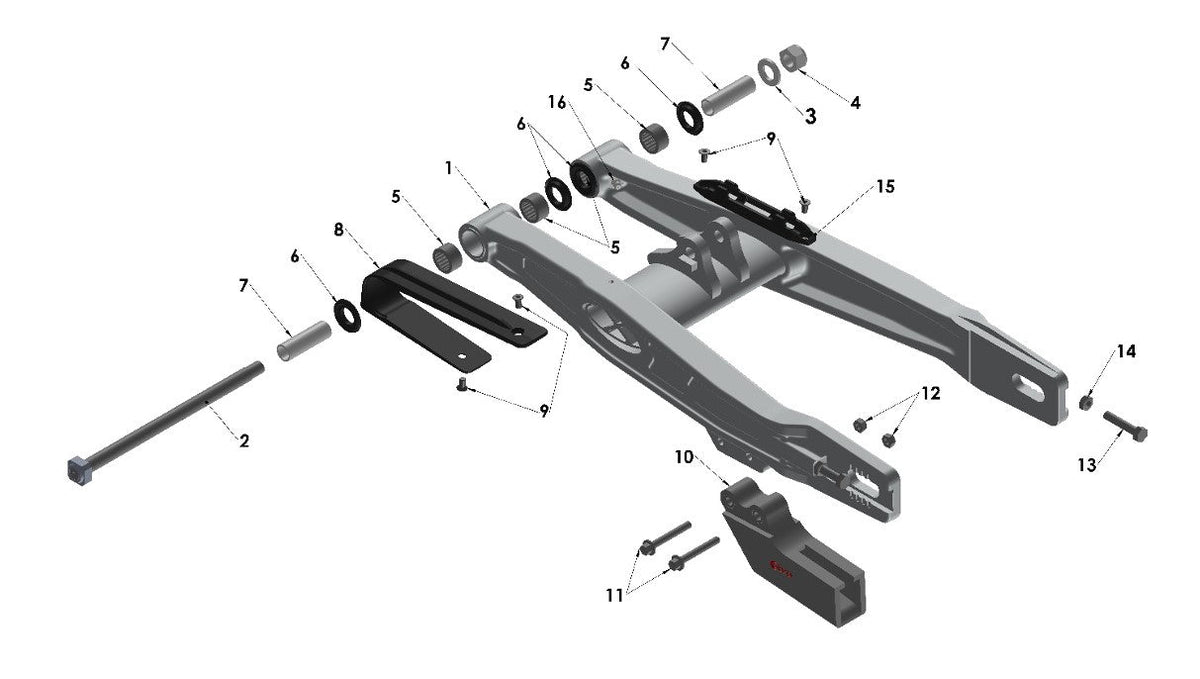 SWINGARM - FORGED - 2025 - CONSULT TSB0425 IF UPGRADING — diagram reference