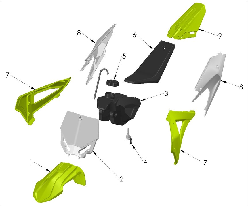 2026 Cobra CX50 JR - BODYWORK - SEAT - TANK