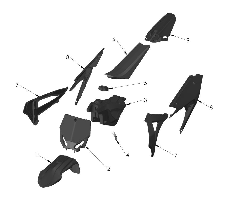 FENDER - FRONT - 2021 AND NEWER - BLACK — diagram reference