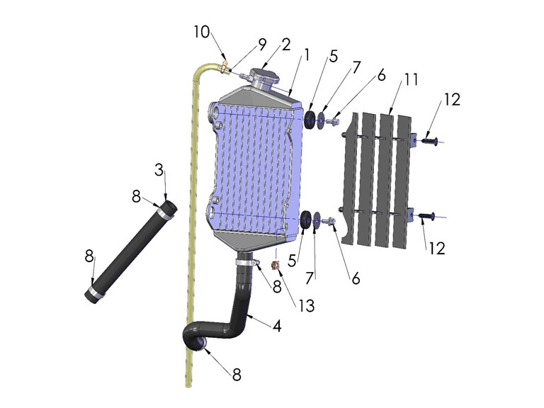 RADIATOR - CX50 SR - 2016 - 2020 — diagram reference