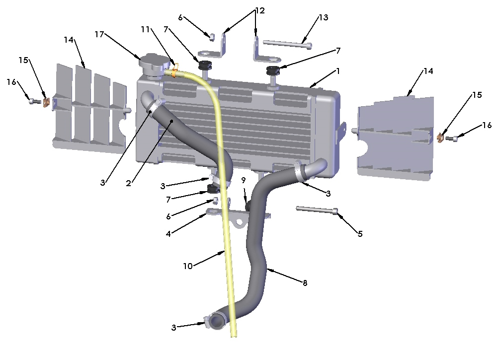 HOSE RADIATOR OVERFLOW JR/P3 — diagram reference