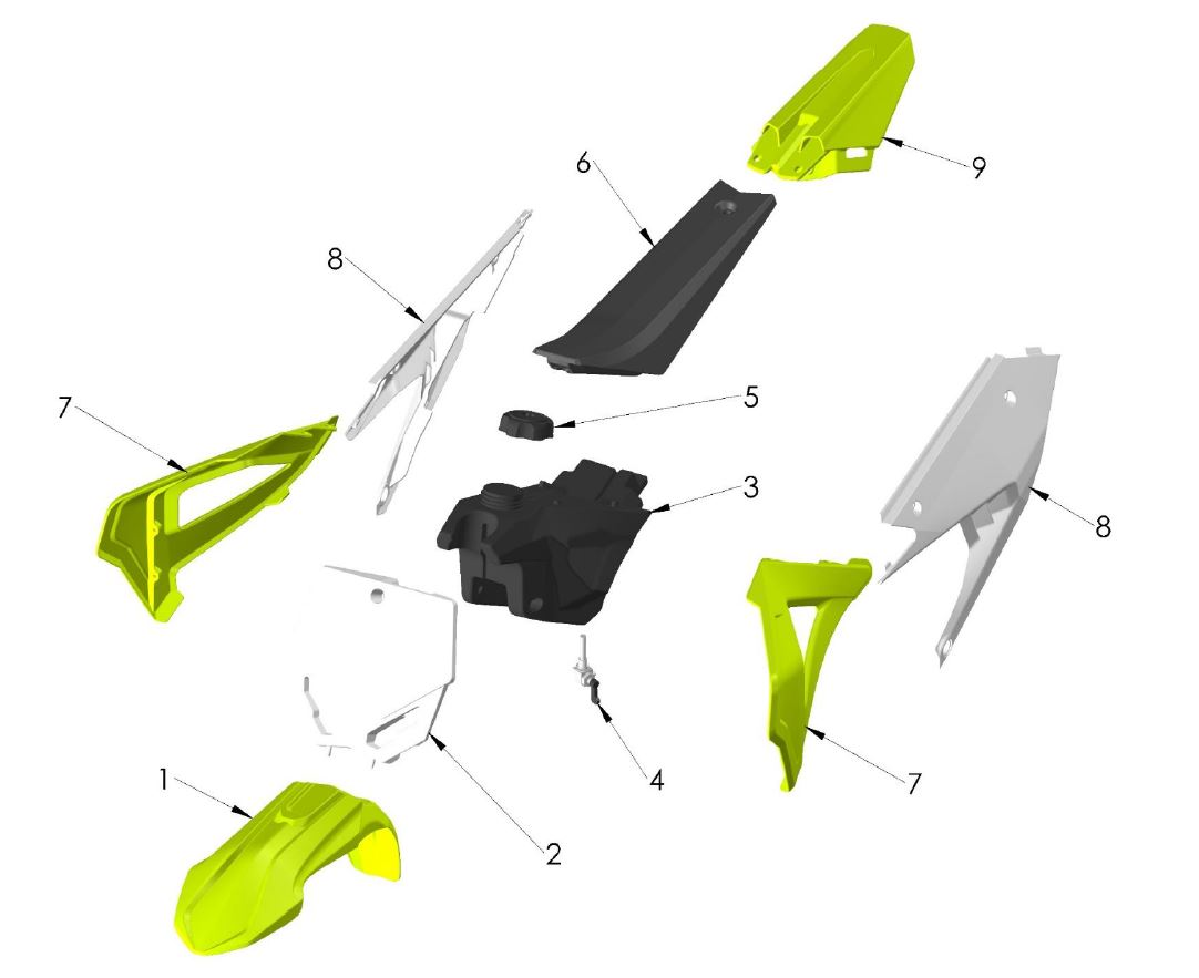 7 BLK.  SHROUD SET - LEFT & RIGHT - BLACK — diagram reference