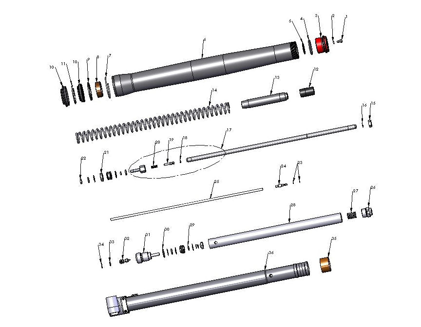 FORK - CARTRIDGE CAP — diagram reference