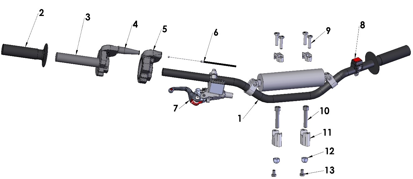 2018 Cobra CX50 JR - HANDLEBARS & CONTROLS