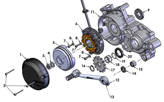 2017 Cobra CX65 - ENGINE - EXTERNAL PARTS LEFT SIDE