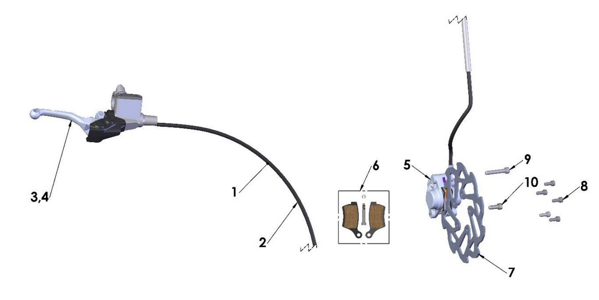 BRAKE ASSY - FRONT SYSTEM - 2021 - CURRENT — diagram reference