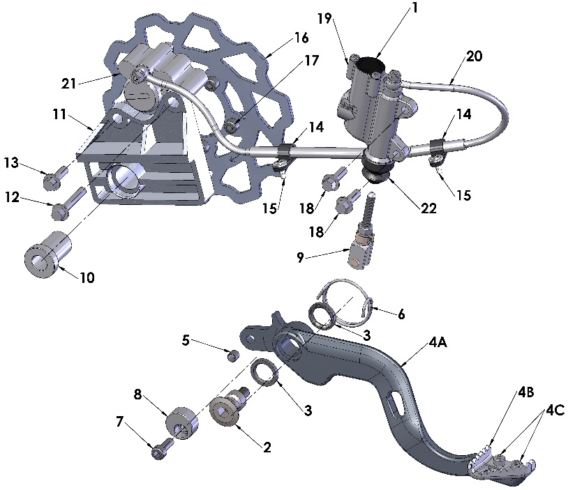 BRAKE - MASTER CYLINDER - REAR - FORMULA — diagram reference