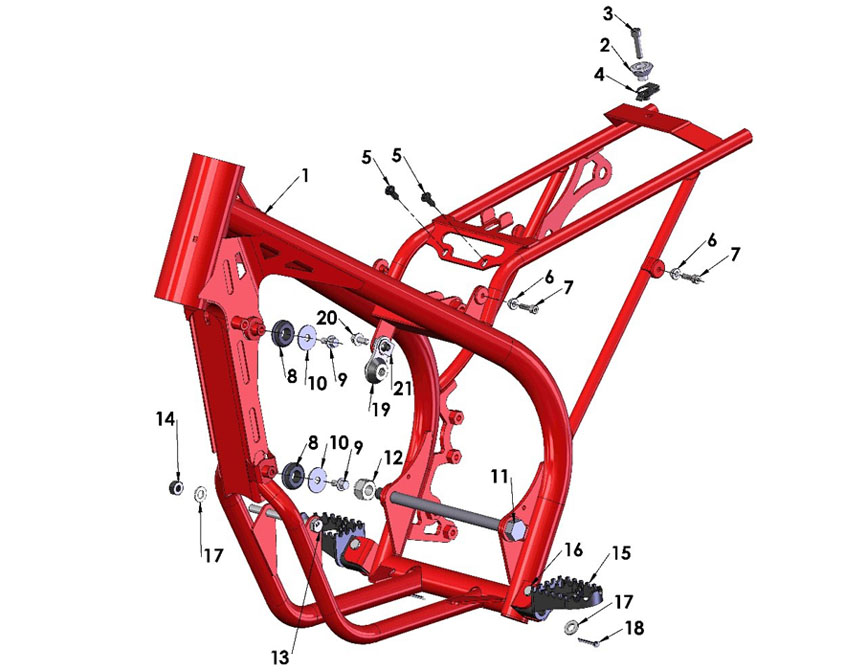 FOOTPEG SET (LEFT & RIGHT) — diagram reference