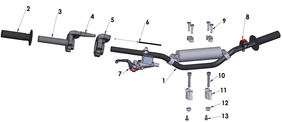 THROTTLE TUBE KIT - MICRO BARS — diagram reference