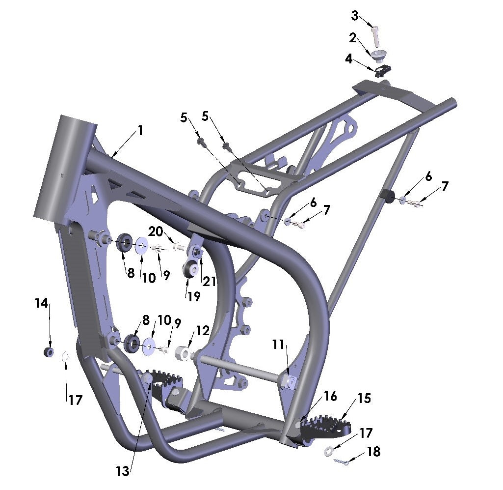 FRAME - GRAY - 2019 CX50 SR KING VENOM — diagram reference