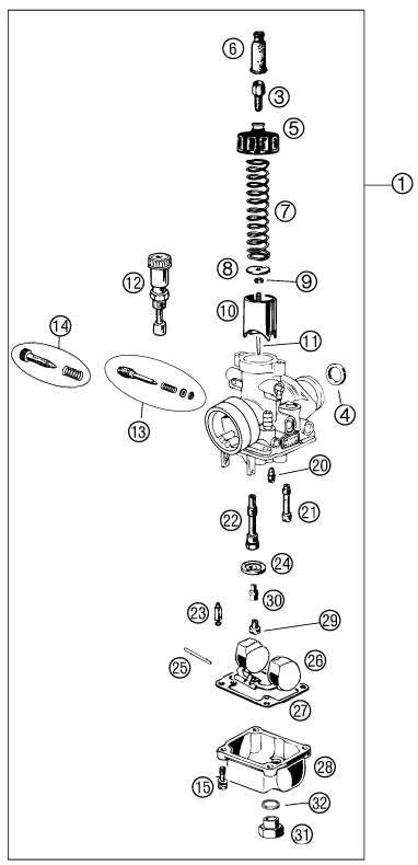 SLIDE #50 - CUT - CARB - DELLORTO — diagram reference