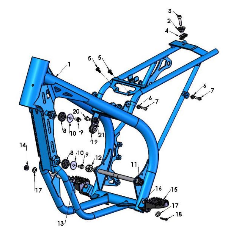 FRAME - GRAY - 2019 CX50 SR KING VENOM — diagram reference