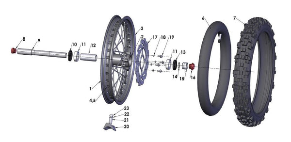 TIRE - FRONT- 60/100-14 - DUNLOP MX52 — diagram reference