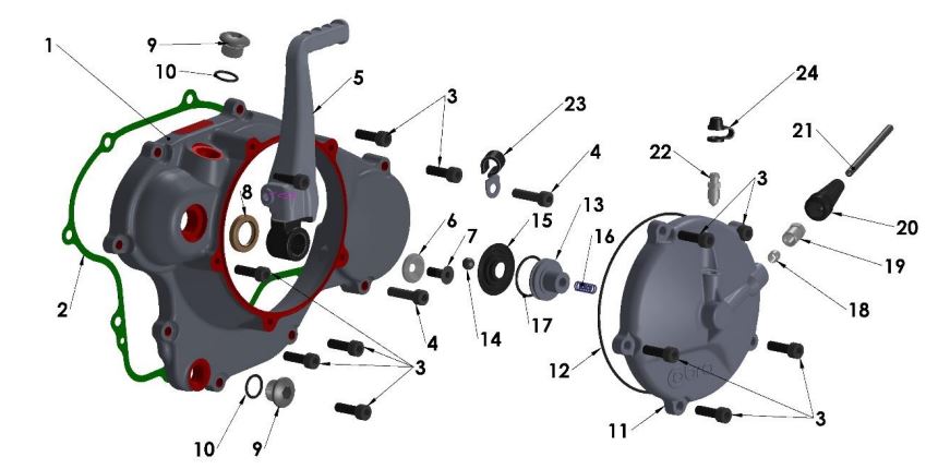 CLUTCH COVER CAP - CX65 2015 - — diagram reference