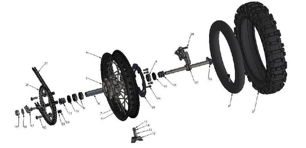 TIRE - REAR - 80/100-12 - DUNLOP MX52 — diagram reference