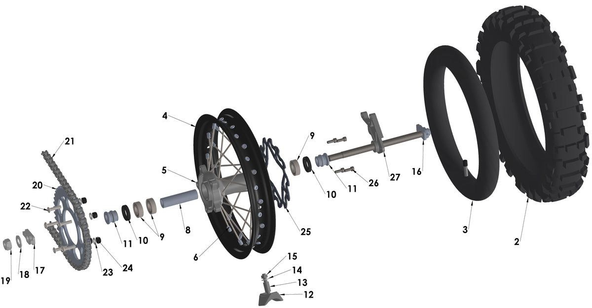 WHEEL ASSEMBLY - FRONT - CX65 — diagram reference