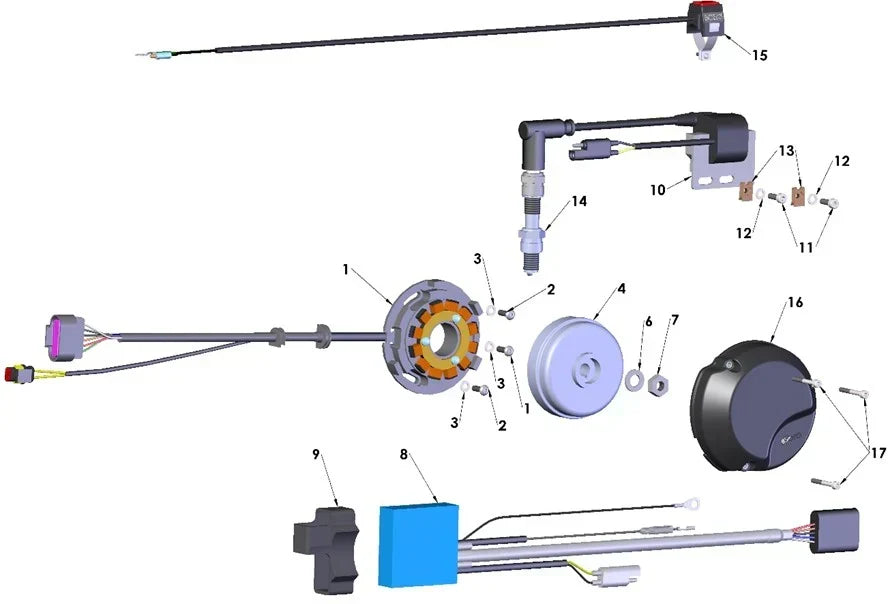 CDI UNIT - BLUE - FANG VALVE CX65 — diagram reference