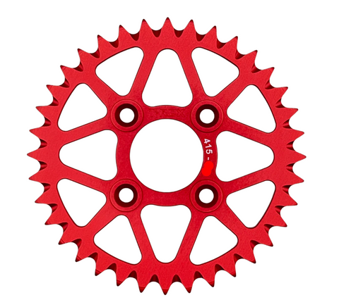 Cobra 50cc 37T Rear T-Rex Sprocket - Anodized Red