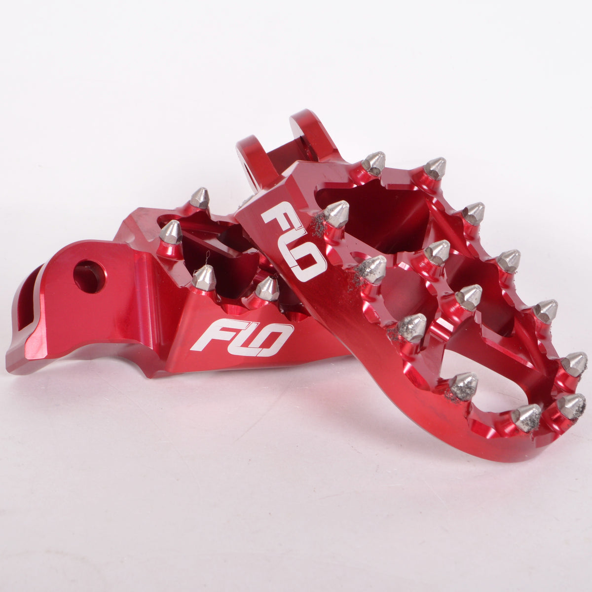 FLO MOTOSPORTS MX PRO SERIES FOOT PEGS - RED - FITS ALL CX50 AND CX65