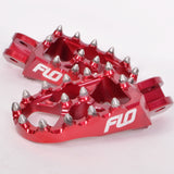 FLO MOTOSPORTS MX PRO SERIES FOOT PEGS - RED - FITS ALL CX50 AND CX65