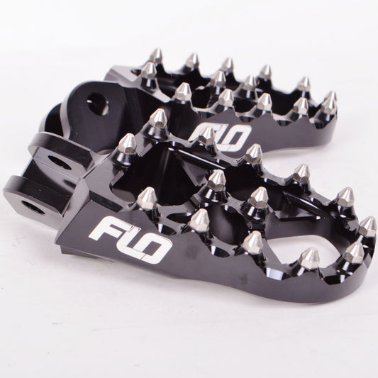FLO MOTOSPORTS MX PRO SERIES FOOT PEGS - BLACK - FITS ALL CX50 AND CX65