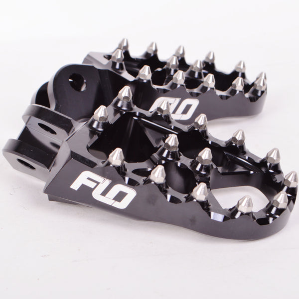 FLO MOTOSPORTS MX PRO SERIES FOOT PEGS - BLACK - FITS ALL CX50 AND CX65