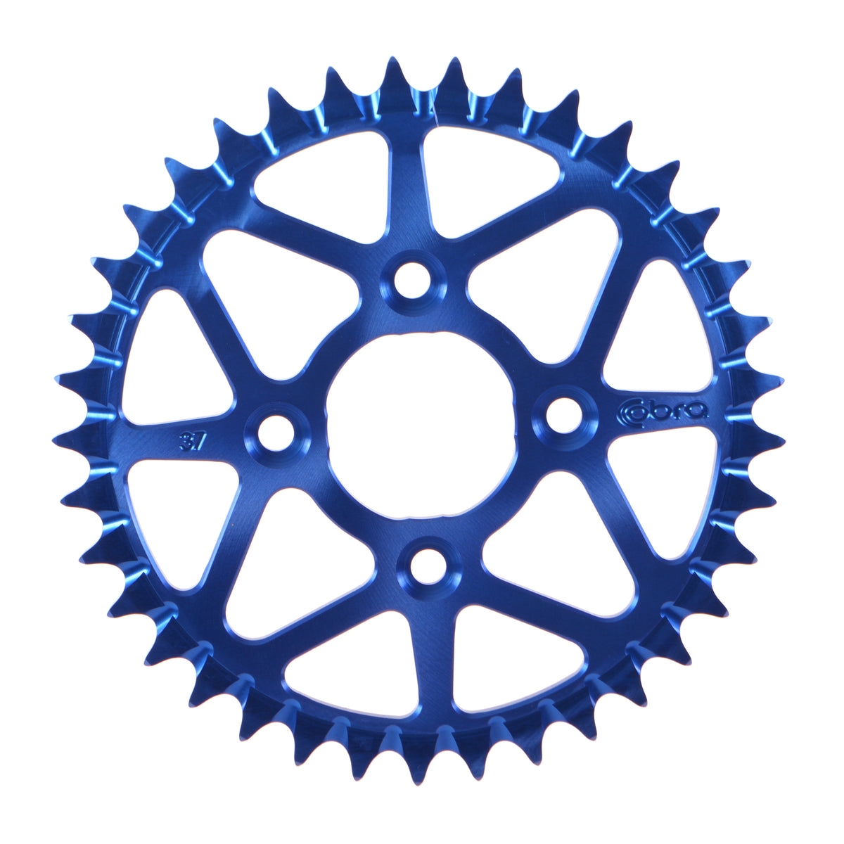 NEW COBRA SPROCKET 37T 415 SPOKE BLUE ANODIZED REAR PDM BOLT PATTERN