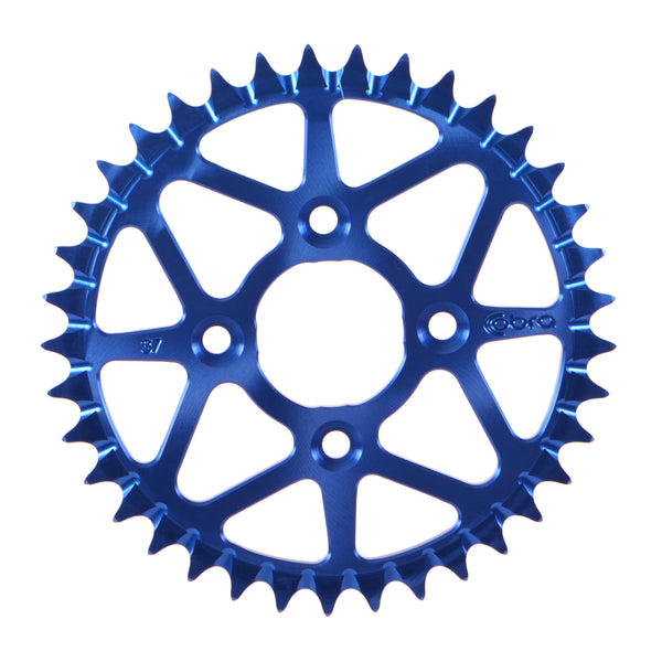 NEW COBRA SPROCKET 37T 415 SPOKE BLUE ANODIZED REAR PDM BOLT PATTERN