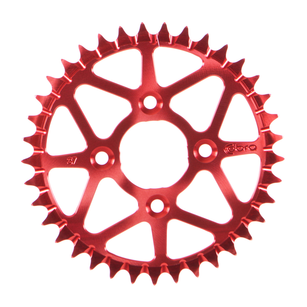 NEW COBRA SPROCKET 37T 415 SPOKE RED ANODIZED REAR PDM BOLT PATTERN
