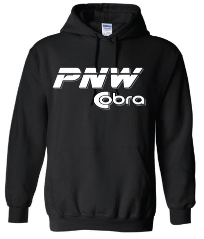 Pacific Northwest Cobra Logo Black and White/grey hoodie