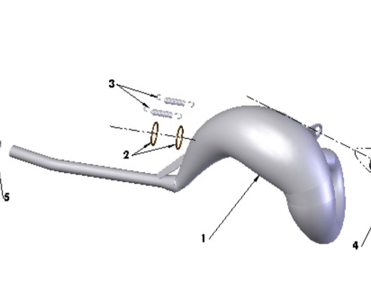 EXPANSION CHAMBER - JR/P3 - 2017 to 2024 exhaust pipe