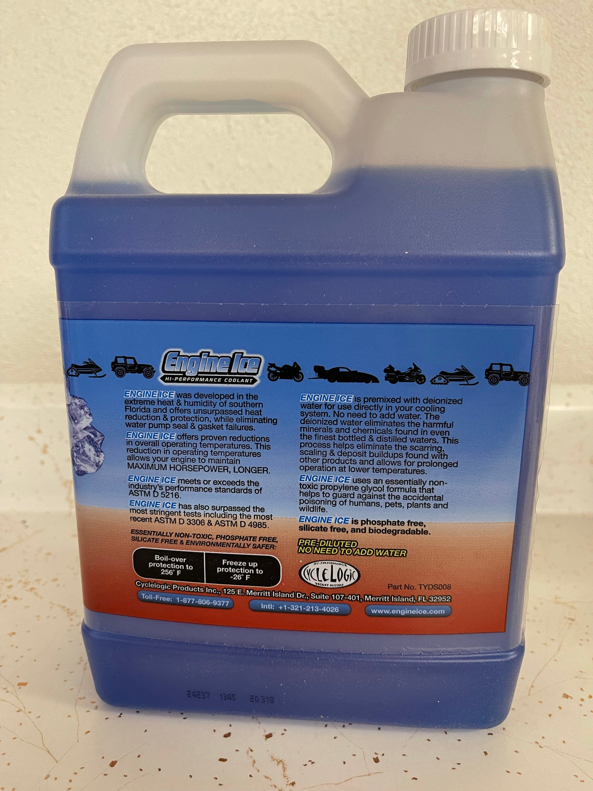 ENGINE ICE COOLANT 1/2 gallon 1.89L for radiator