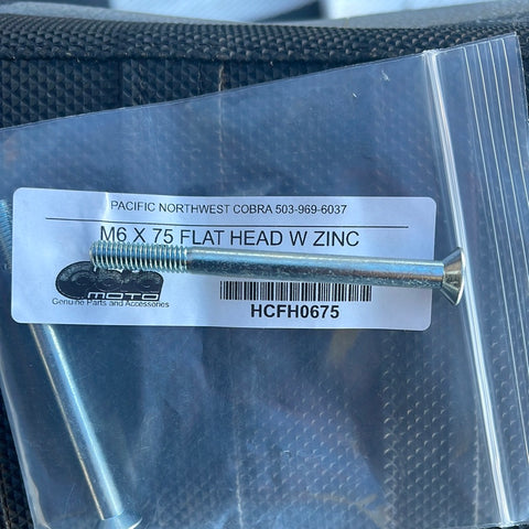 M6 X 75 FLAT HEAD W ZINC