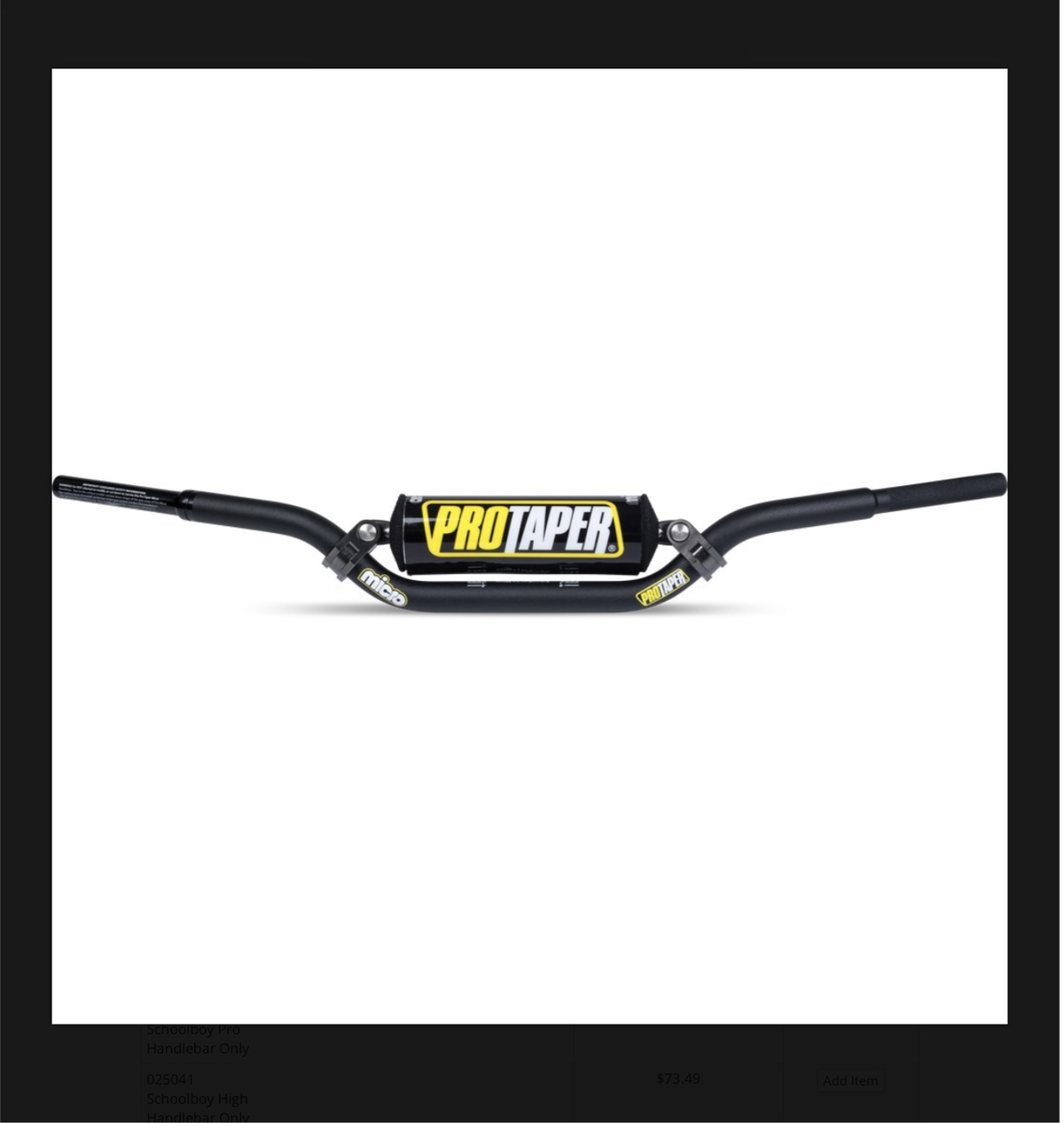 HANDLEBARS - PRO TAPER MICRO BARS - SCHOOLBOY PRO BEND